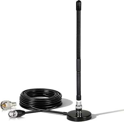 CB Radio Antenne - Communicatie Antenne - Signaal Verbetering - Flexibele Soft Whip - 25 cm - Zwart