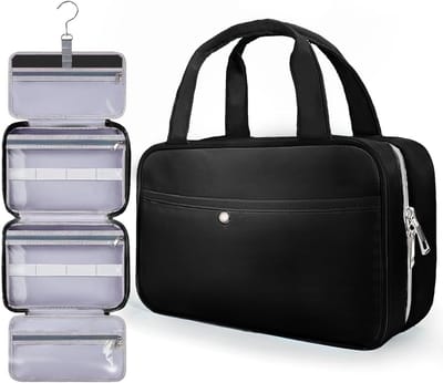 Waterdichte Make-up Tas voor Reizen - Organisator voor Cosmetica, Zwart, Compact en Handig
