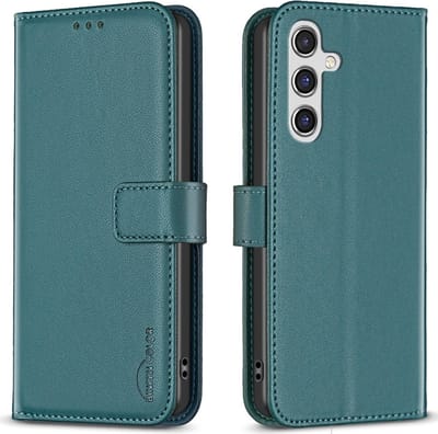 BINFEN Hoesje - Geschikt voor Samsung Galaxy A16 Hoesje - BINFEN Color Book Case - Groen