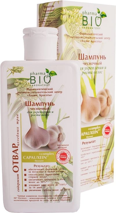 Biologische shampoo met knoflook - voorkomt haar uitval en versterkt haar - Capauxein complex 200ml