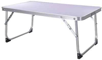 CM Camping tafel - aluminium - opvouwbaar en lichtgewicht - wit - 56 x 34 x 24 cm - bijzettafel