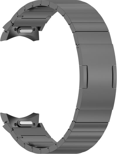 Stalen bandje - RVS - geschikt voor Samsung Galaxy Watch 7 / Watch FE / 6 / Watch 6 Classic - space grey
