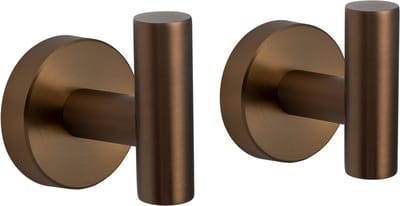 VDN Stainless Handdoekhaakjes koper - Vaatdoekhouder - Haakjes handdoek - Wandhaak - Ophanghaakjes - 2 Stuks