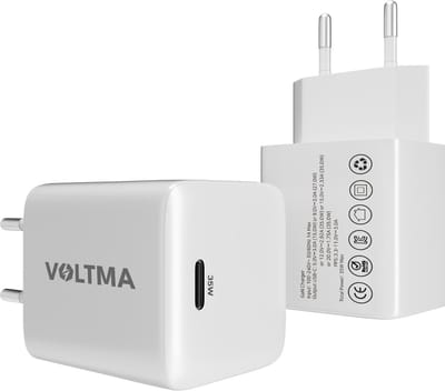 Voltma 35W USB-C oplader met GAN technologie - USB C snellader - Oplaadstekker - compact ontwerp - Compatibel met iPhone/14/13/12/11/Pro/Max, tablet, Xiaomi, Android