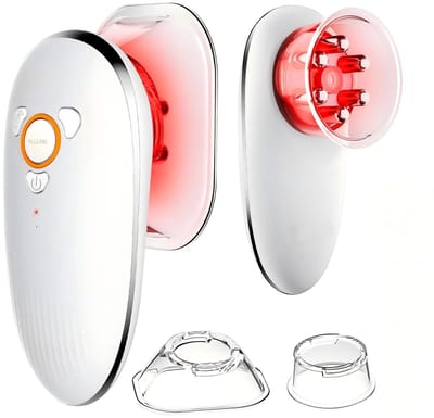 Massage Apparaat - Roodlicht gezicht en lichaam sculptuur apparaat - Elektrische cellulite massage tool - EMS microstroom invoer + vacuüm cupping - Geschikt voor gezicht buik dijen armen benen - Wit
