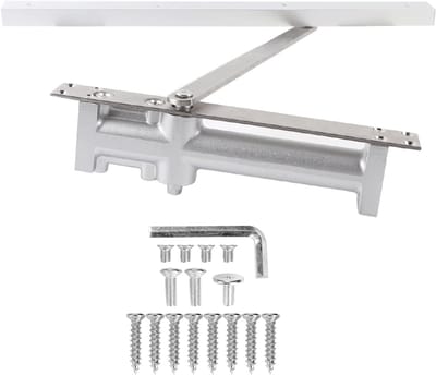 Deurdranger Aluminium - Automatische Closer - Zelfsluitende Deuren - Verstelbare Snelheid - Tot 80 kg - Zilverkleurig