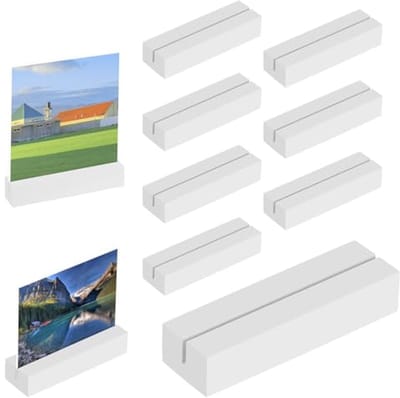Houten kaarthouder voor evenementen, 10 stuks, beukenhout, fotokaarthouders voor bruiloften en feesten