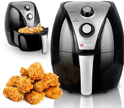 Hetelucht Friteuse - Airfryer XL - Gezond Bakken - Tot 80% Minder Vet - 32 Liter - Zwart