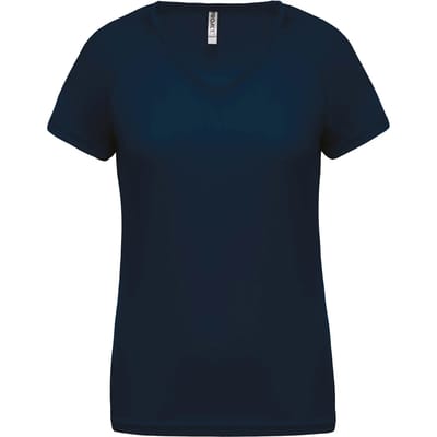 PROACT® Dames sport-t-shirt V-hals PA477 - Sporty Navy - XS