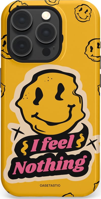 Casetastic hoesje geschikt voor Apple iPhone 15 Pro - MagSafe - Dubbellaagse bescherming - Alles is niks - Fashion Case - Okergeel Zwart Zand