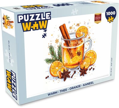 Puzzel Warm - Thee - Oranje - Kaneel - Legpuzzel - Puzzel 1000 stukjes volwassenen