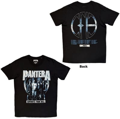Pantera - Cowboys From Hell Tour '25 Heren Tshirt - S - Zwart/Blauw
