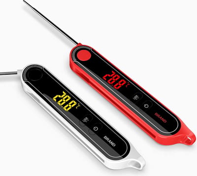 BBQ thermometer - Keuken thermometer - Digitaal - ROOD - Draadloos - Vlees - Vis - Vloeistof