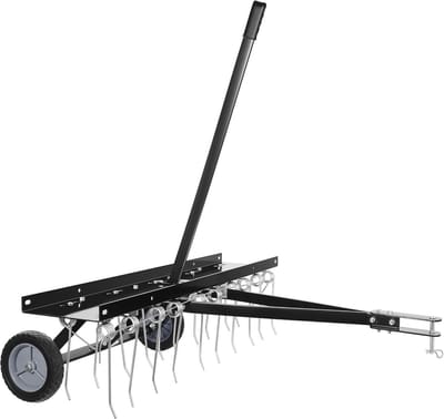 Verticuteer Machine - Mosverwijderaar Grasventilator - Gazon Onderhoud - 100 cm Werkbreedte - 100 cm - Zwart