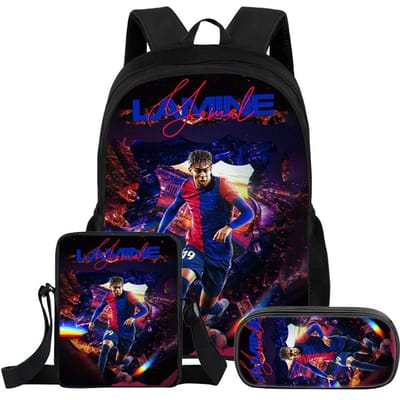 3-delige Set Rugzak L-Lamin Yamal Kinderen Student School Voetbalster Rugzak Beste Cadeau Schoudertas Etui's Boekentas