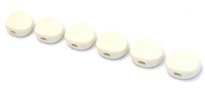 Allparts TK7710025 Plastic Ovale Stemknoppen Wit, 6 Stuks