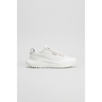 Calvin Klein Eva Runner Lace Up Shoes White Maat: 39 | Sneakers Outlet | Dames | Zilver