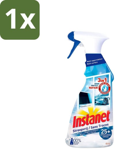 Instanet - Schoonmaakspray - Streepvrij - 3 in 1 - Multi-Oppervlakken - 725 ml - 1 stuk