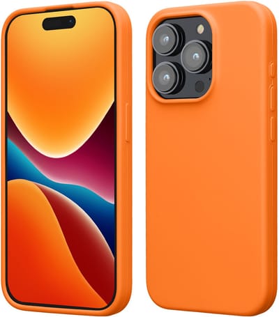 kwmobile Case voor iPhone 15 Pro - Slank TPU-Hoesje met Zachte Afwerking - In fruitig oranje
