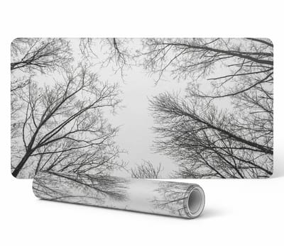 Antislip gamingmuismat met kale boomtakkenprint, 100x50 cm