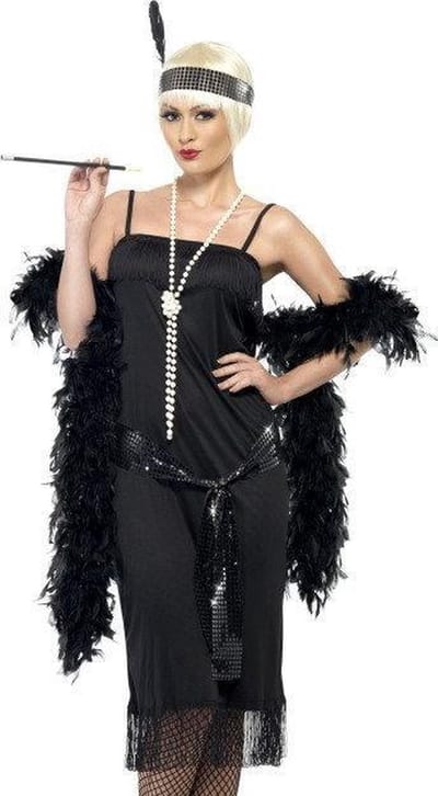 Flappers Jurk zwart - Maat XL