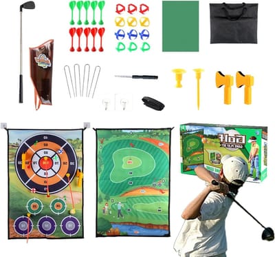 Golf Speelmat - Chipping oefenmat - Golfspel Verbeteren - Dubbelzijdig Ontwerp - 63.5 x 95.5 cm - Groen