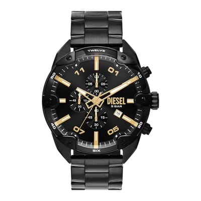Diesel Spiked DZ4644 Horloge - Staal - Zwart - Ø 49 mm