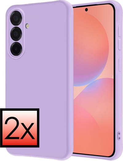 Hoesje - 2 Stuks - Geschikt voor Samsung Galaxy A36 - Sterk & Shockproof - Case Siliconen - Back Cover - Telefoon Hoes - Lila