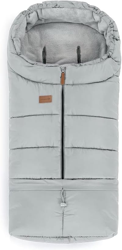 Baby Slaapzak - Voetenzak Kinderwagen - Warm Blijven - 3-in-1 Verstelbaar - 110 cm Lang - Grijs