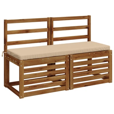 vidaXL - Bankkussen - SOEST - 100% - Polyester - Crèmekleurig - 110 - x - 40 - x - 5 - cm
