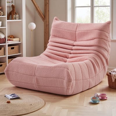 Zitzakbank, vloerbank, vloerstoel met rugleuning, comfortabele leesstoel, XXL, luie bank, zitzak voor slaapkamer/woonkamer, relaxfauteuil