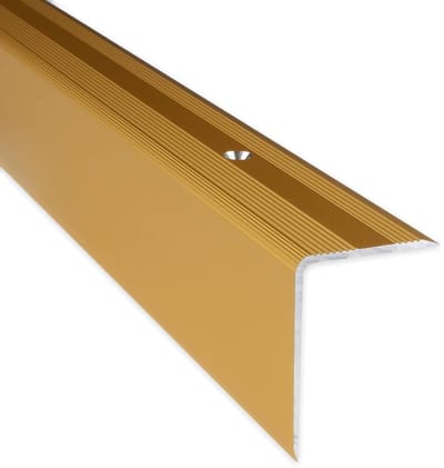 Trapneus Profiel - Trapprofiel Hoekprofiel - Trap Rand Bescherming - Aluminium Kwaliteit - 1000 mm Lengte - Goudkleurig