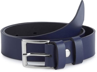 Ladeheid Kinderriem – Riem - Jongens - Broekriem - Verstelbaar - Leer – Marineblauw-1 – 75 cm LA-EL-KIDS