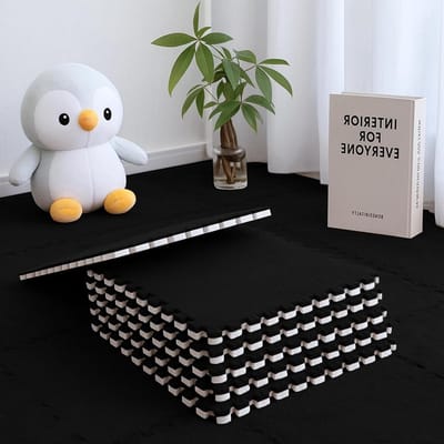 Zachte Interlocking Foam Mat voor Woonkamer en Slaapkamer, 12 Stuks, Ideaal voor Speelruimtes, 30 x 30 x 1.3 cm, Veilig en Comfortabel