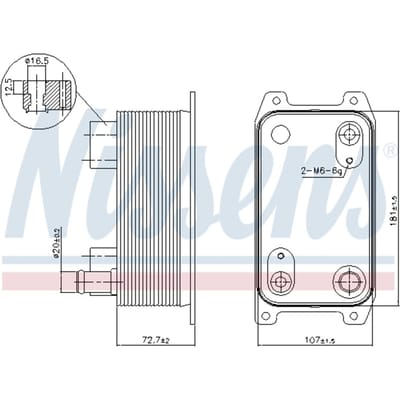 Olie radiator, automatische versnellingsbak NISSENS 90941