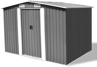 Metalen Opbergkast - Tuinkast Tuinberging - Gereedschap Opbergen - Robuust Metaal - 205 x 178 x 257 cm - Grijs