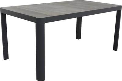 Queens tuintafel antraciet - 160 x 90 cm.