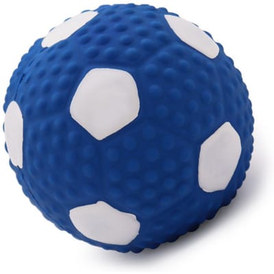 Jouets Balles en Latex pour Chien Doux Flexibles Sûrs pour le Broyage des Dents Interactifs Squeaky Latex Jouet de Football pour Chien pour l'Entraînement du Chien blue