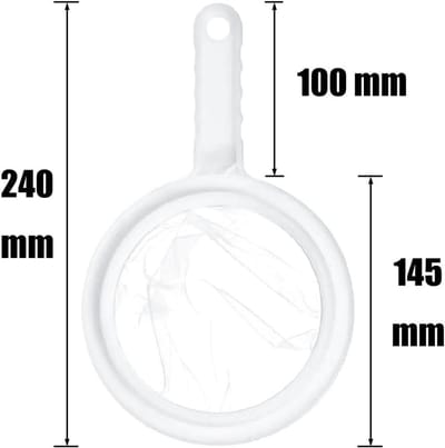 Inovra Plus - Zeef met Handvat 2 Stuks Van Fijn Gaasfilter 200/450 Mesh - Keuken Netzeef Nylon - Ultrafijn Trechterfilter - Kunststof Filter Zeef Passeerzeef