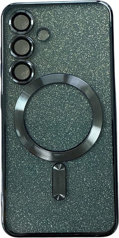 Glitter Telefoonhoesje Geschikt voor Magsafe met Camera Bescherming voor Samsung Galaxy S23 Ultra - FuturiQ - Blauw