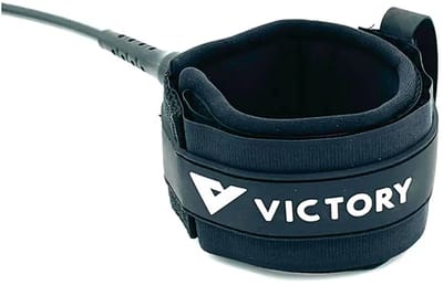 Victory 6´ Pro 7mm Stainless Steel Double Swivel Surflijn Zwart