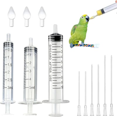 Voedingsslang voor jonge vogels, 10 ml spuit met slang, vogelvoeders, accessoires voor duiven, roestvrijstalen lepel voor melk, water en medicijnen