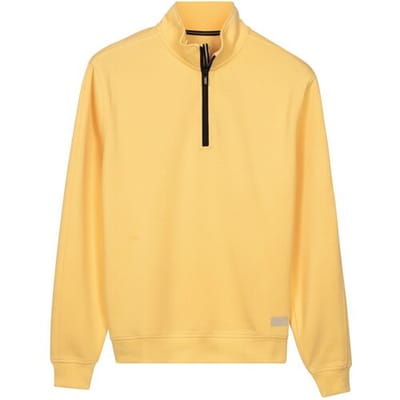 Baileys Trui Sweat Half Zip Oxford Doubleface Interlock Maisgeel / male