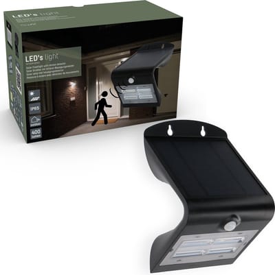 LED's Light LED Buitenlamp op zonne-energie met bewegingssensor - IP65 - Zwart