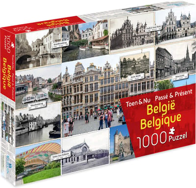 Toen & Nu Puzzel - België (door fotograaf Robert Mulder) - 1000 stukjes - Tucker's Fun Factory Legpuzzels