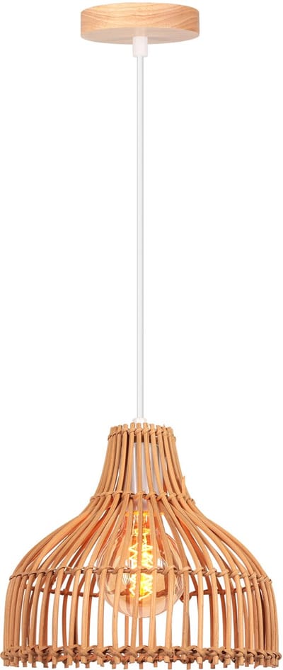 Hanglamp Rotan E27 Plafondlamp voor Slaapkamer Kroonluchter voor Woonkamer Keuken Hal