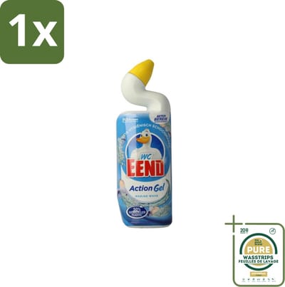 1 x WC Eend – Toiletgel – Action Gel Marine Wave – 750 ml- Toiletreiniger - Reinigen Toilet - Kalkaanslag Verwijderen - Fris Toilet - Oceaangeur