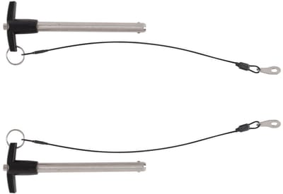 Dailygoods - Set van 2 T-greep Borgpennen voor Snelontgrendeling 100 mm