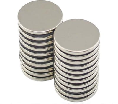 TLVX 20 stuks Sterke Dunne Ronde Magneten 15x2mm / Platte magneten / Zinaps / Ultra Dunne Magneet / Neodymium magneten / Magneetjes Deur / Kastdeuren / Koelkast / Whiteboard / School / Leren / Schoolbord / Papier vastzetten / Magnetische werking