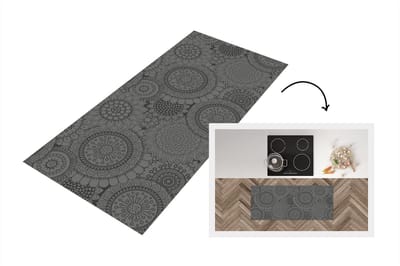 Keukenloper - Loper keuken - Design - Bohemian - Zonnebloem - 120x50 cm - Keukenloper vinyl